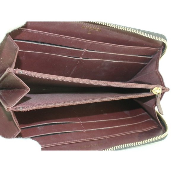 Authentic Chanel Black Caviar Quilted L-Gusset Zipper Continental Wallet 2CC0123 - Picture 10 of 12